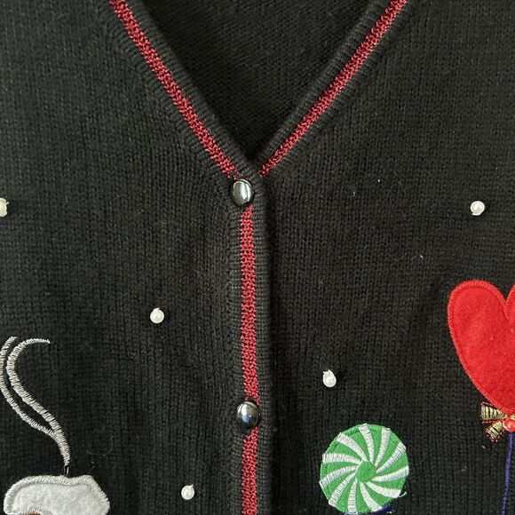 Hansel & Gretel Stylish Xmas Christmas Sweater Vest Medium 8-10 Gingerbread Hous - Picture 4 of 12